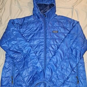 Patagonia Nano Puff Primaloft Quilted Mens Large Lightweight Blue Jacket